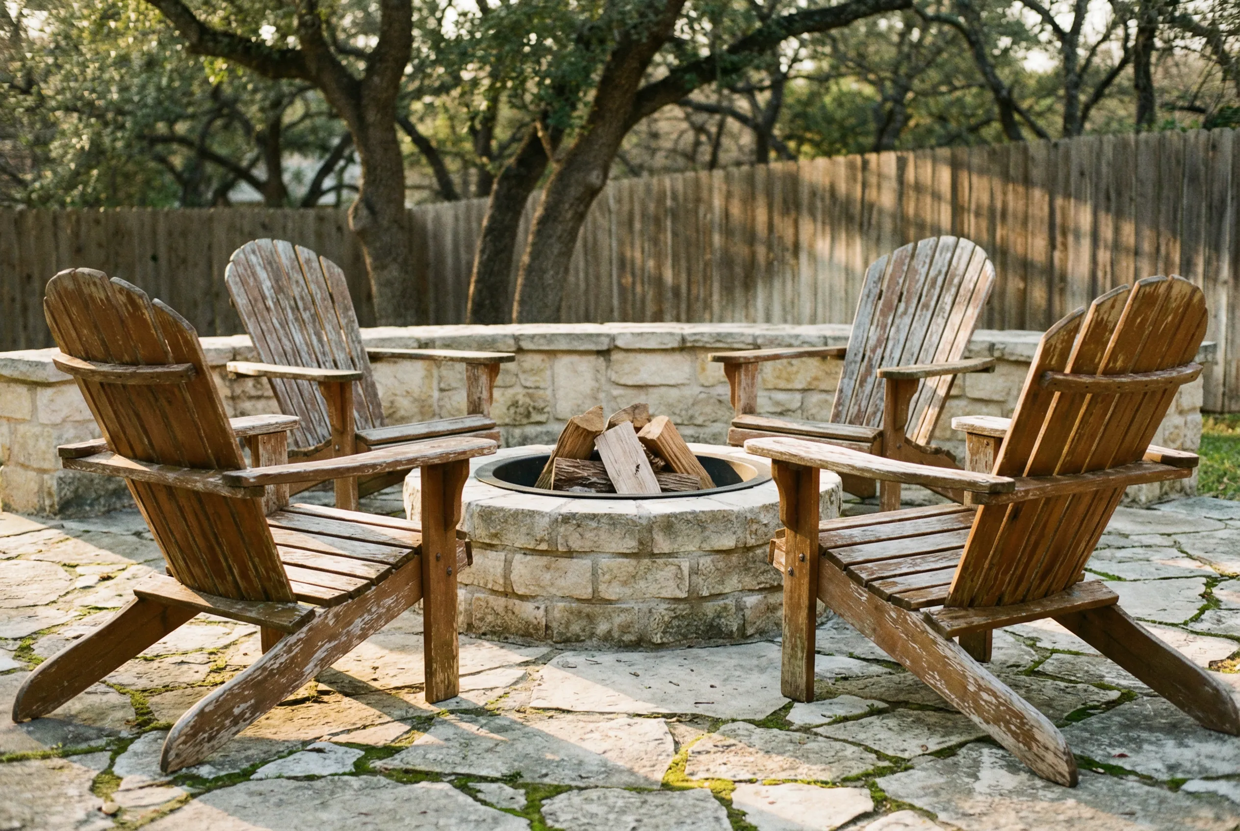 Bee Cave slope hardscaping: terraced patios, retaining wall drainage, and step landings